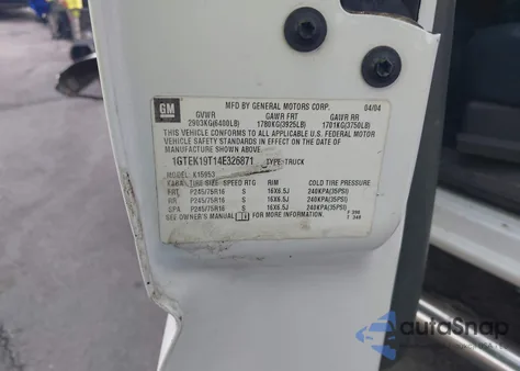 2004 GMC Sierra 1500 Work Truck from USA, damaged, VIN 1GTEK19T14E326871